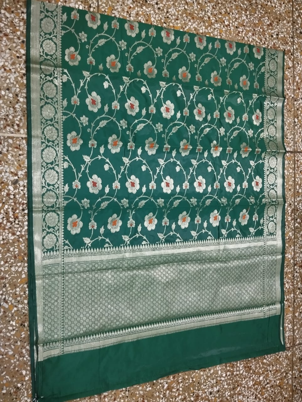 Banarasi Semi Silk Saree with Floral Design