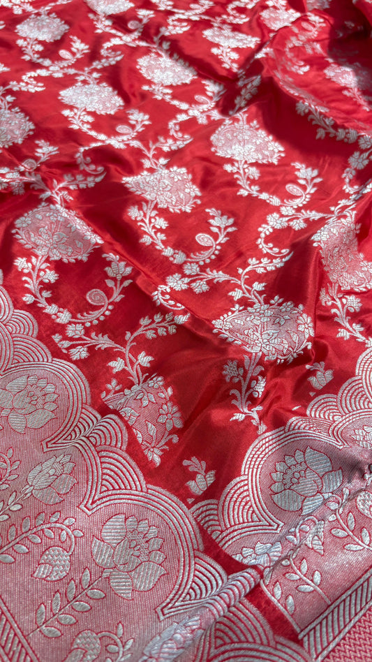 Wedding Collection Red Zari Weave Pure Silk Banarasi Saree
