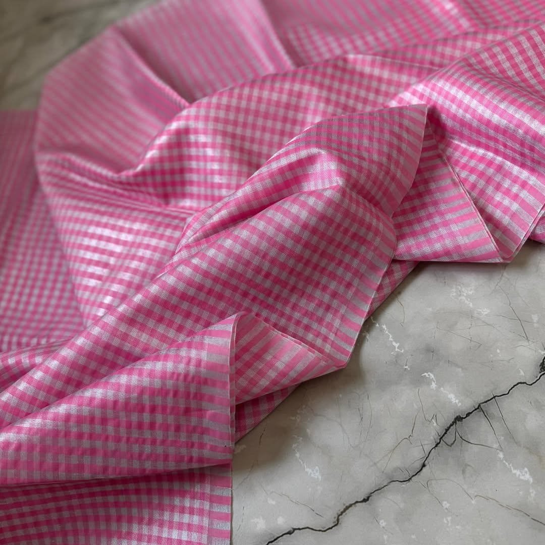 Graceful Pink Banarasi Saree in Tissue Silk