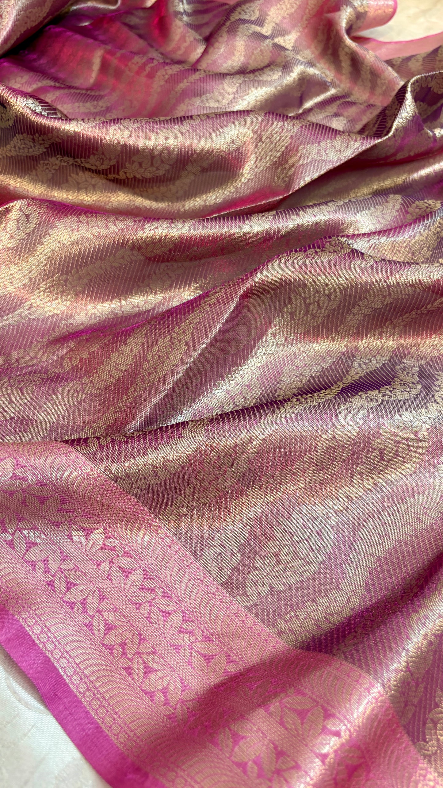Magenta Premium Banarasi Saree in Tissue Silk