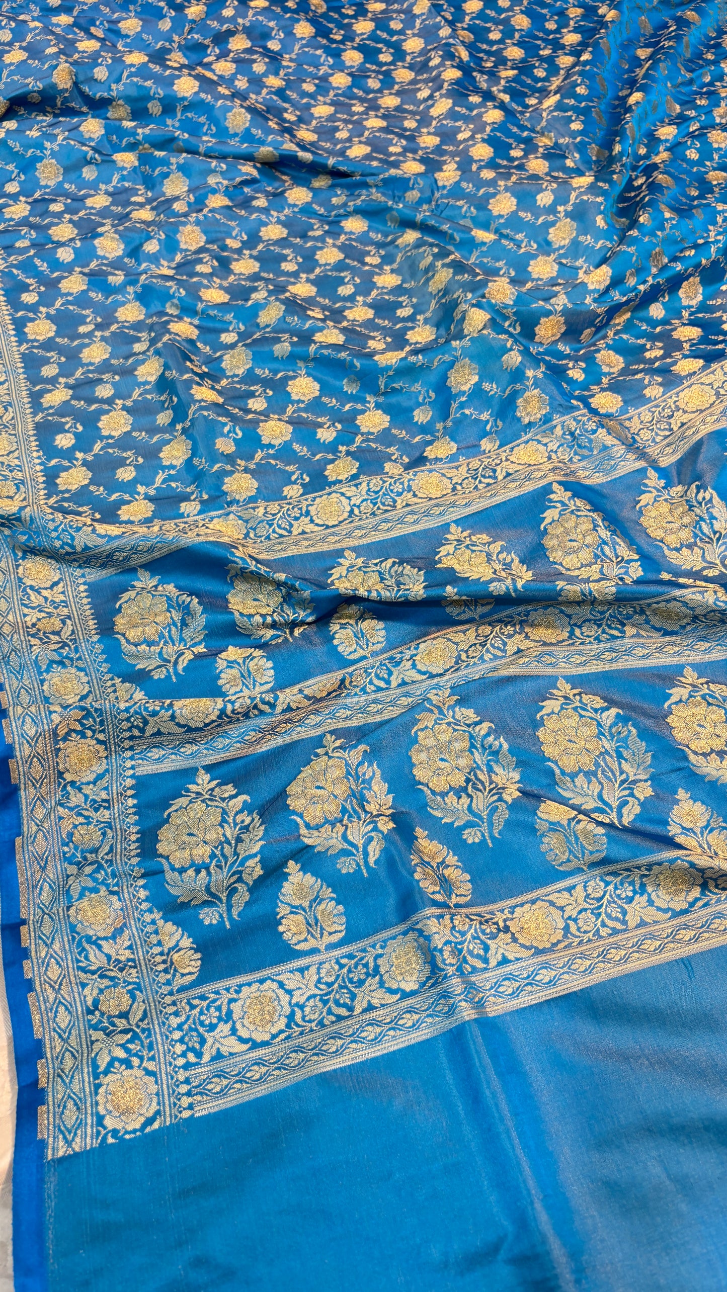 Ferozi Banarasi Saree in Katan Silk fabric