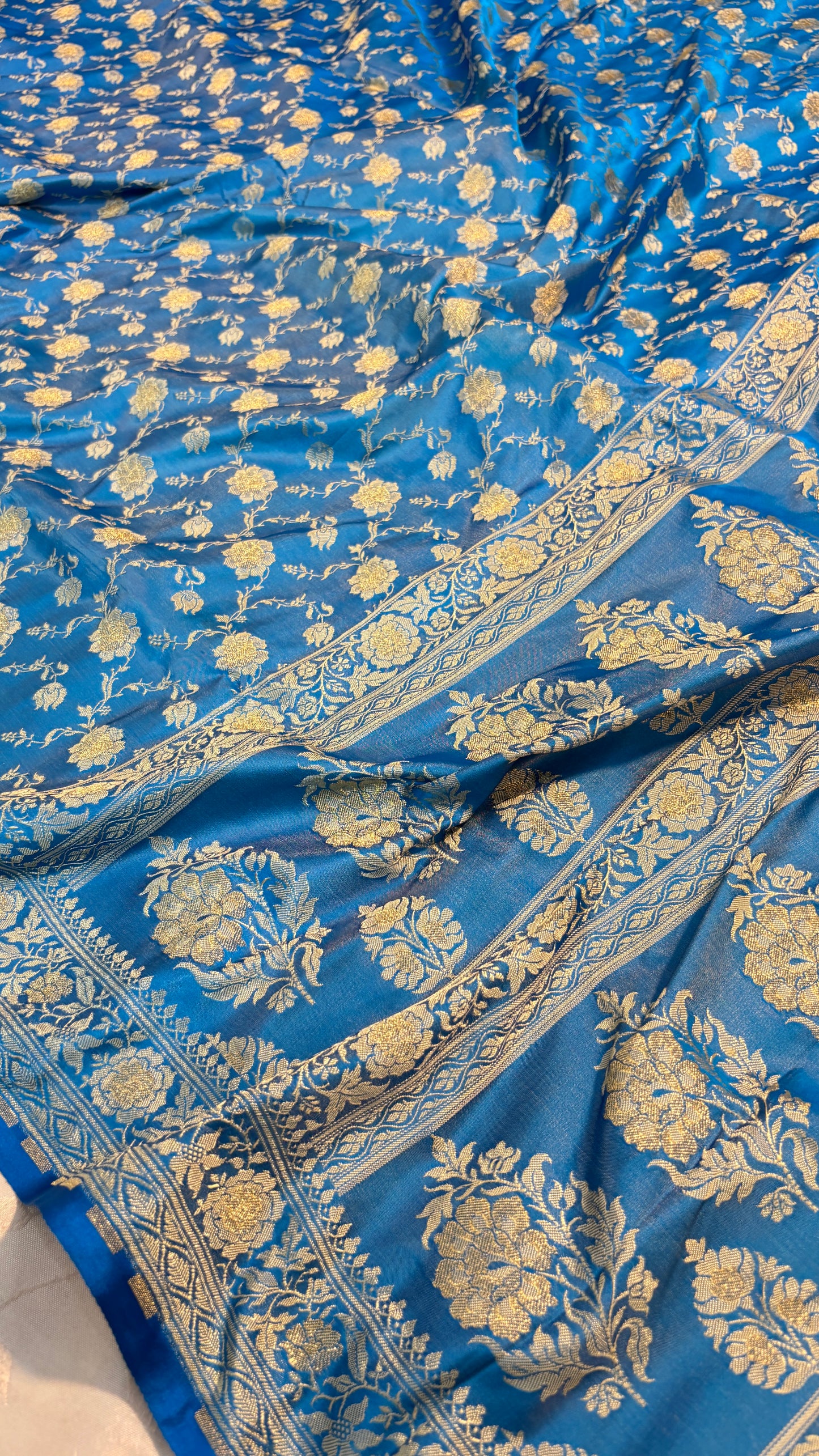 Ferozi Banarasi Saree in Katan Silk fabric