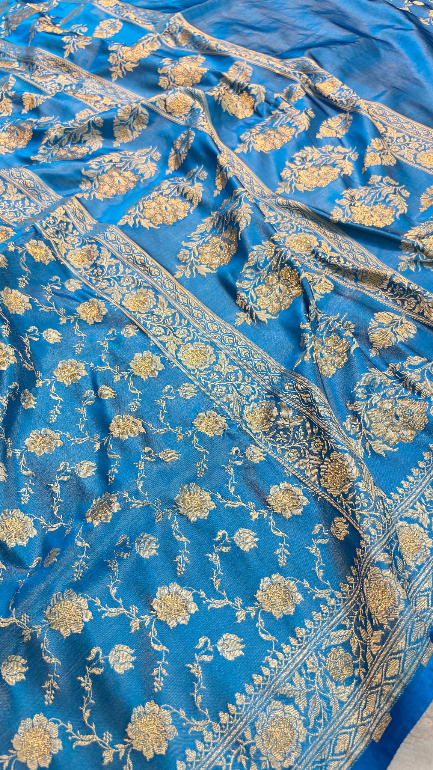 Ferozi Banarasi Saree in Katan Silk fabric