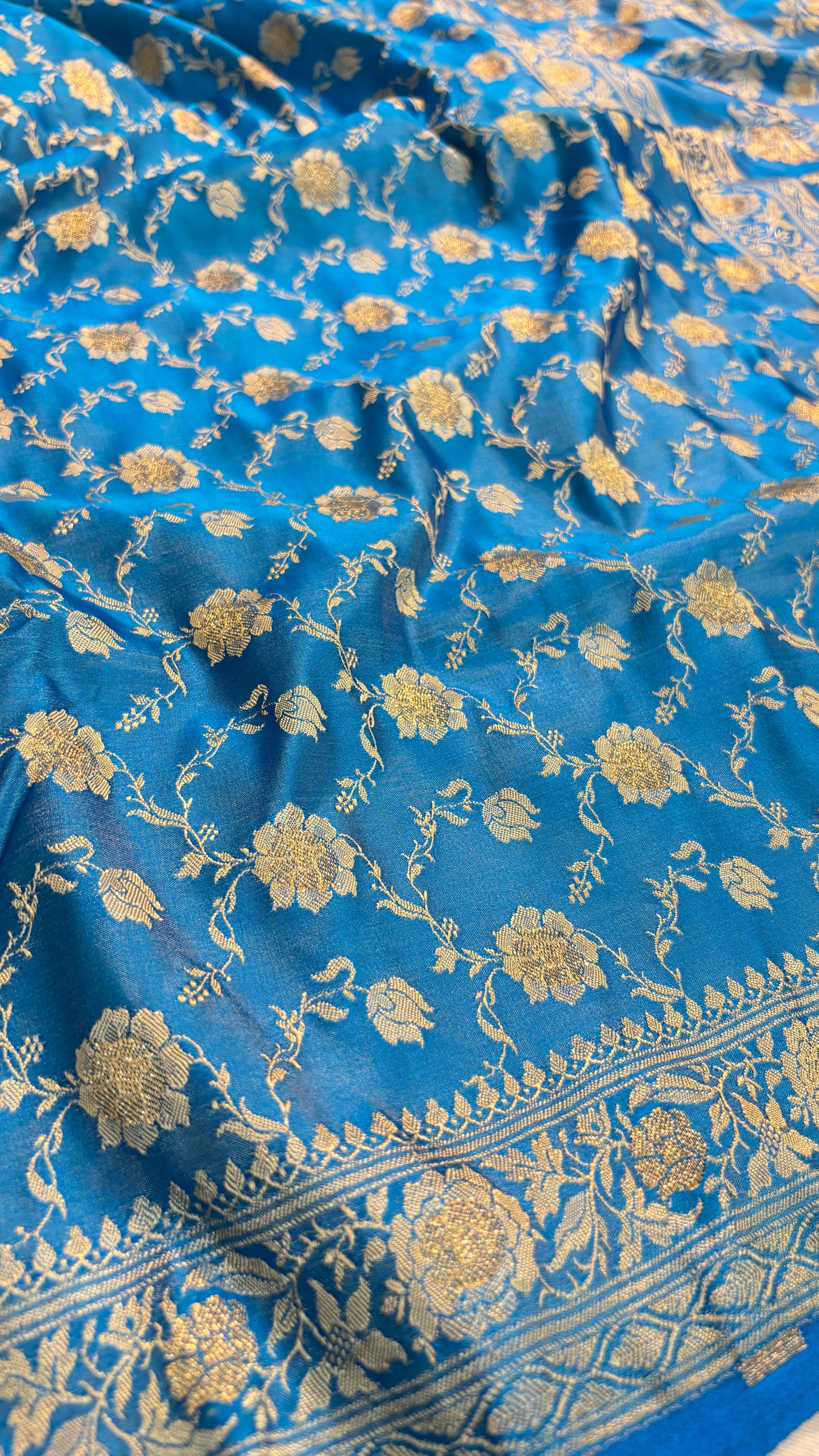 Ferozi Banarasi Saree in Katan Silk fabric