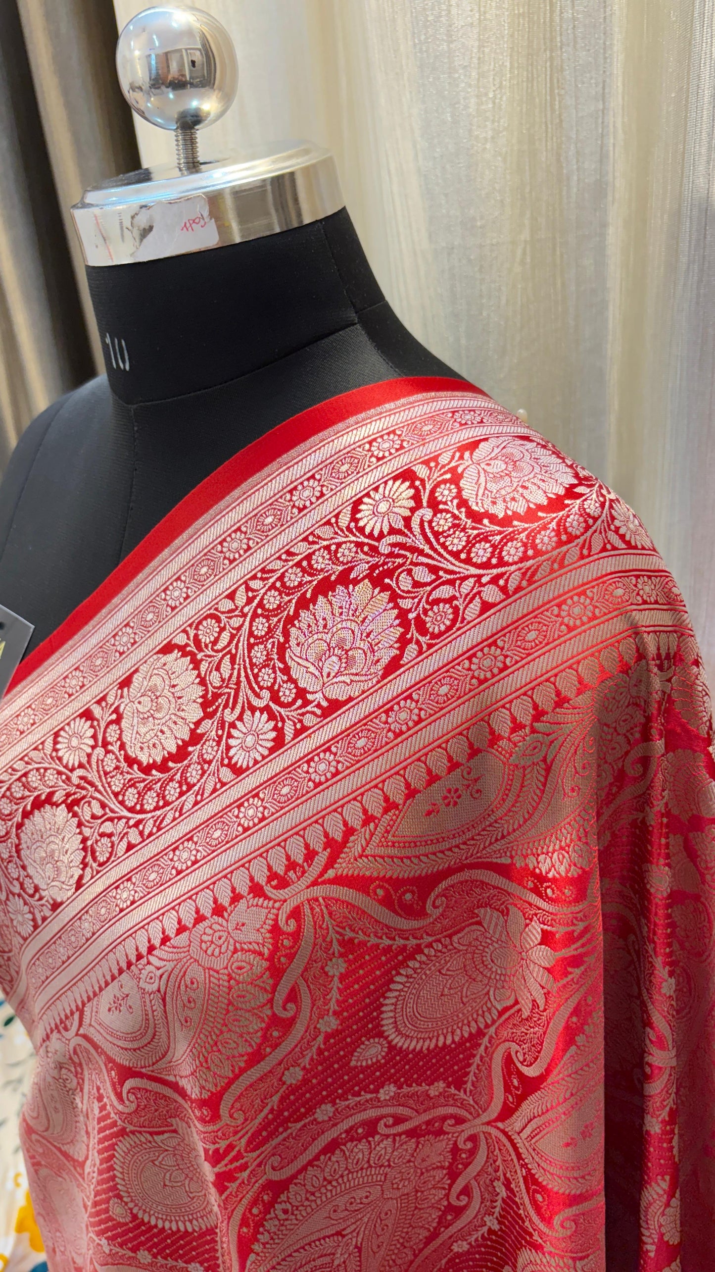 Royal Red Katan Silk Banarasi Saree