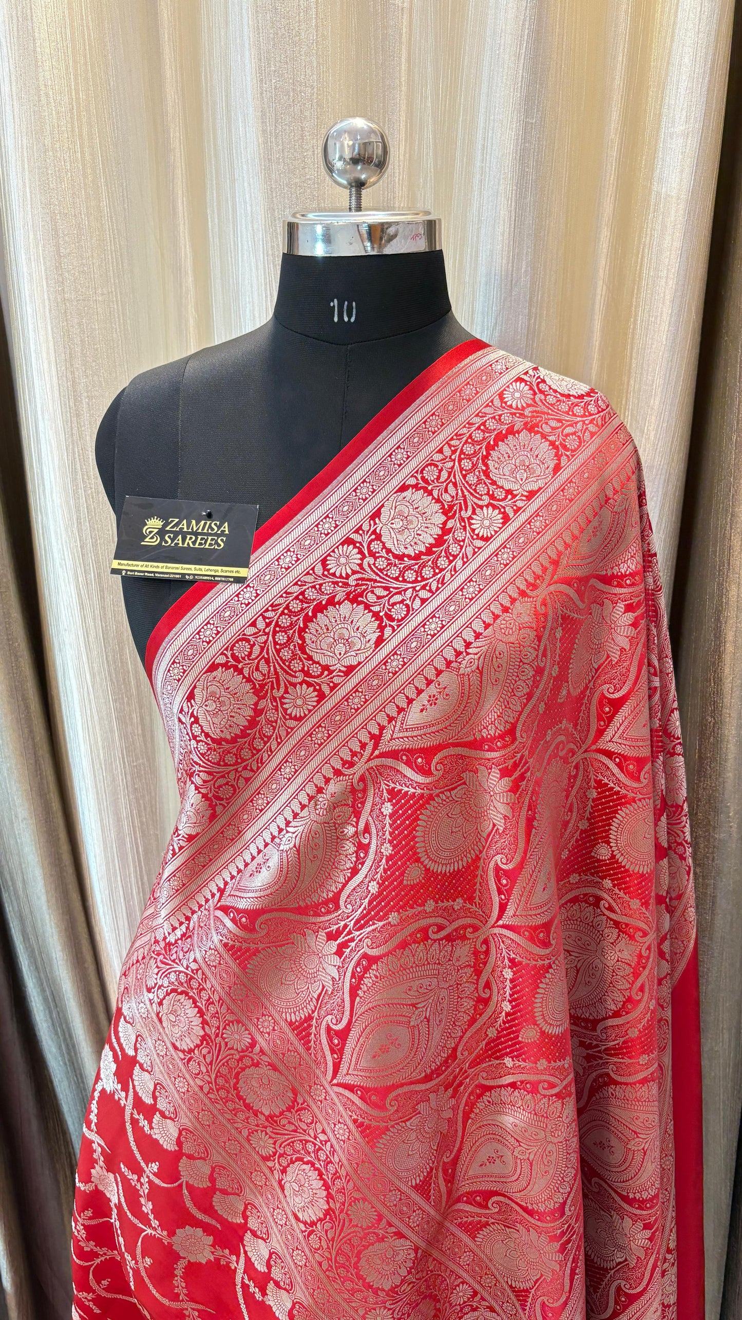 Royal Red Katan Silk Banarasi Saree