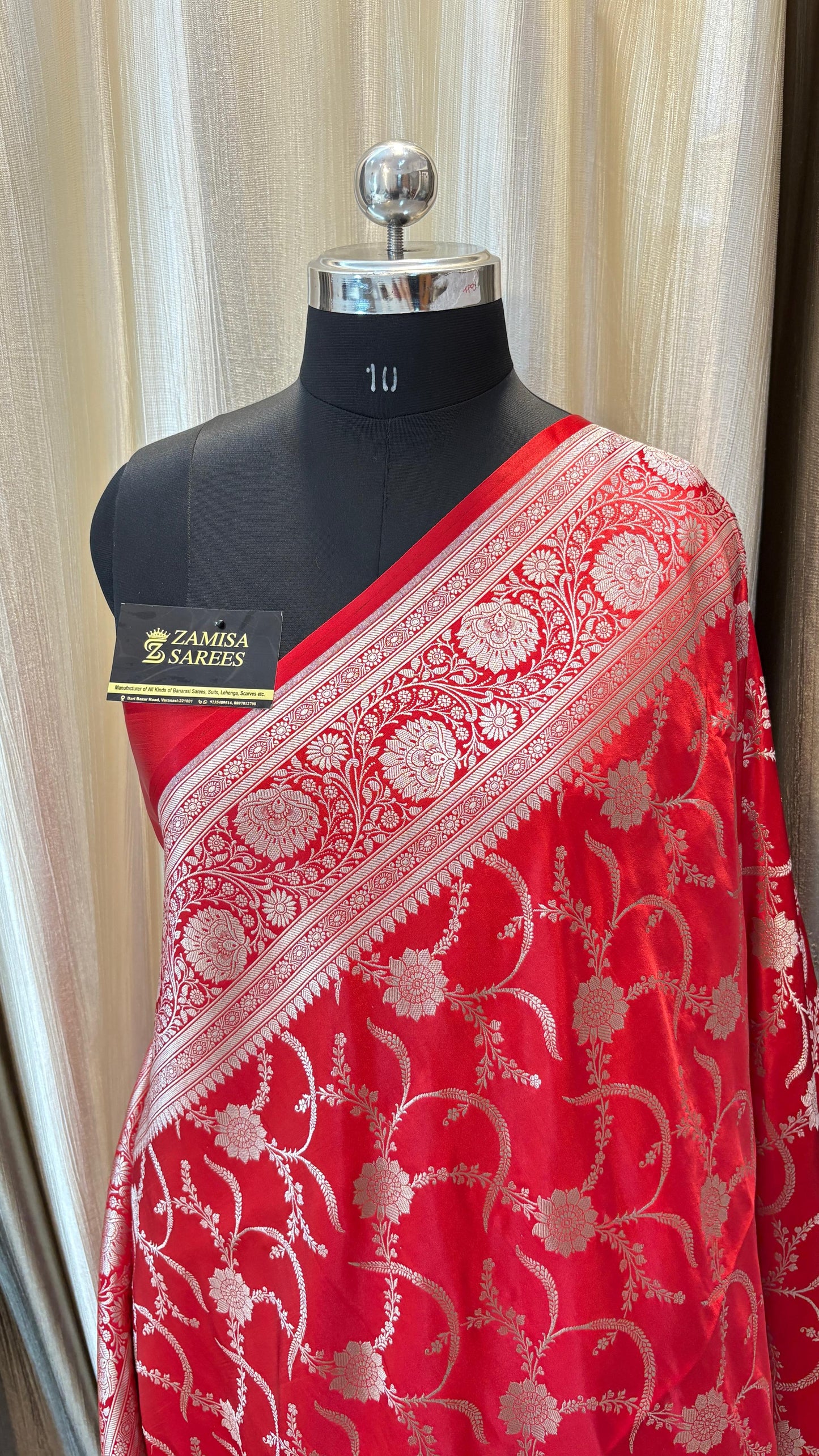 Royal Red Katan Silk Banarasi Saree