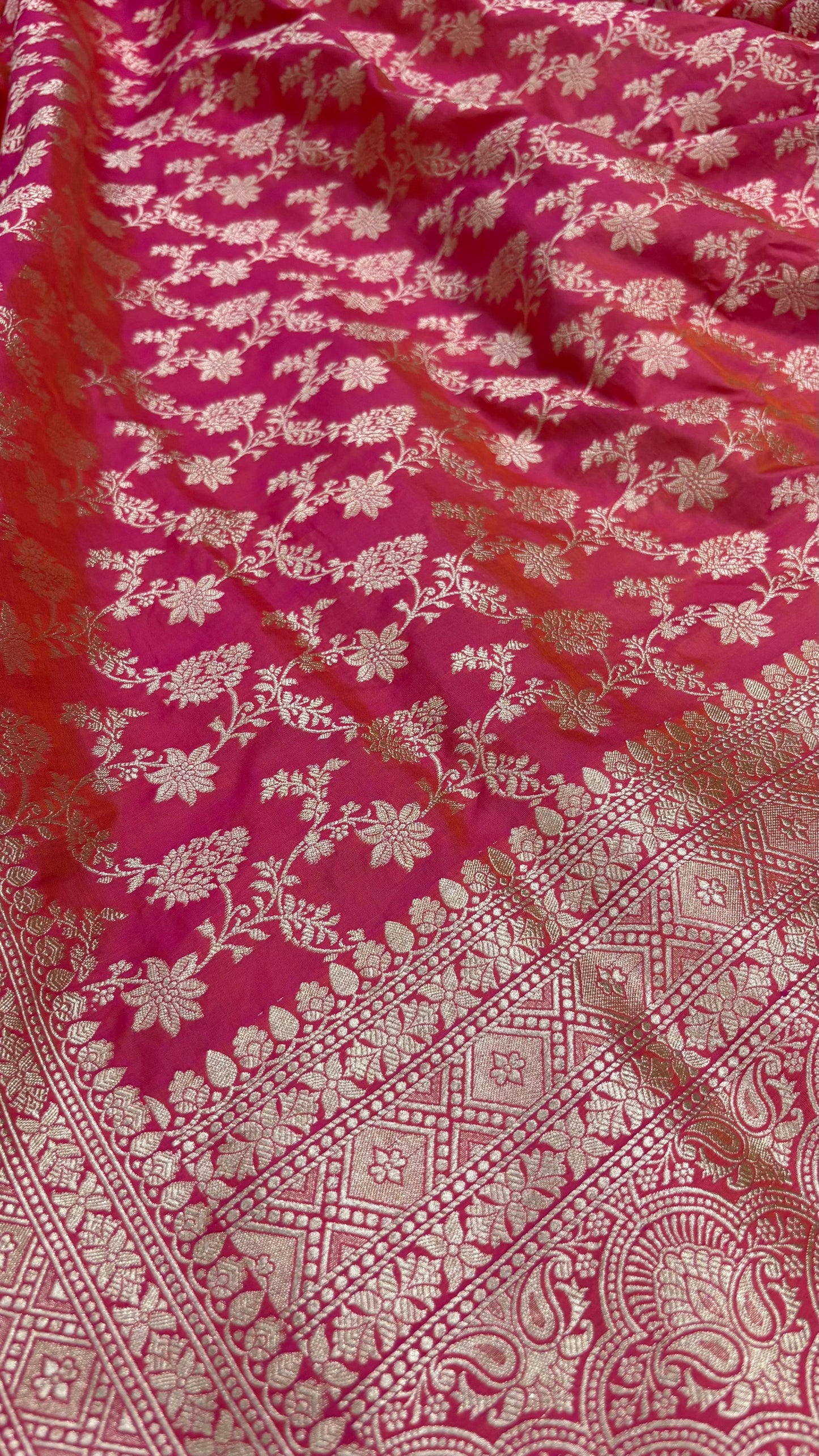 Handloom Pure Silk Banarasi Saree with Intricate Zari Weave