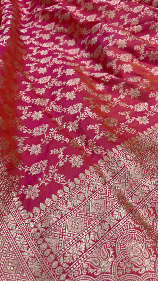 Handloom Pure Silk Banarasi Saree with Intricate Zari Weave