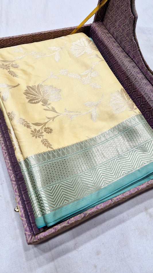 Premium Banarasi Semi Silk Saree with Zari Work